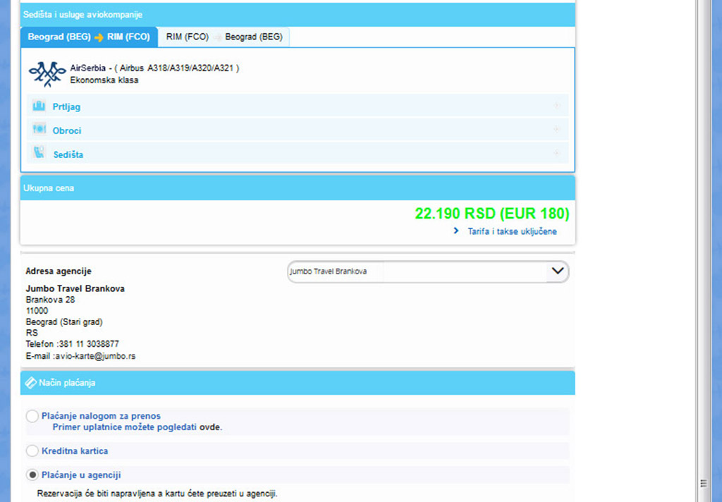 rezervacije avio karata