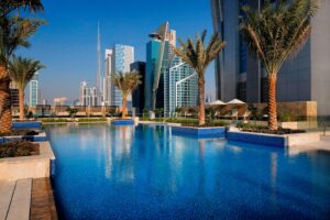 Jw Marriott Marquis Hotel-Dubai-Jumbo Travel-outdoor swimming poll
