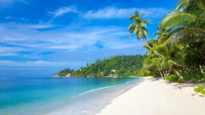 Sejšeli putovanja, Kempinski Seychelles Resort, pogled na plažu