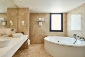 Grecian Bay hotel-Jumbo travel-bathroom