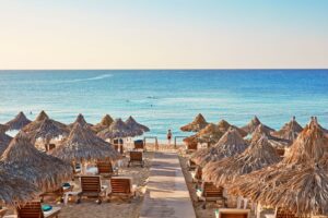 Grecian Bay hotel-Jumbo travel-beach overview