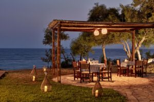 Grecian Bay hotel-Jumbo travel-restaurant night view