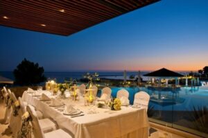 The Royal Apollonia-Limasol-Jumbo Travel-overview pool at night